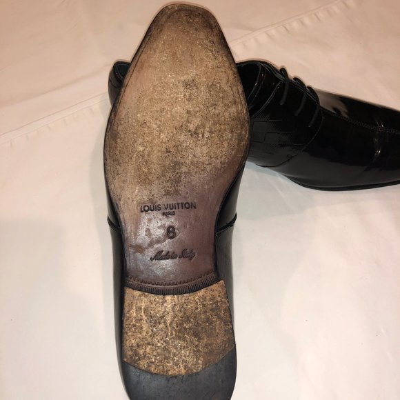Louis Vuitton Men Black Patent Lace-up Shoes LV8 main image 6
